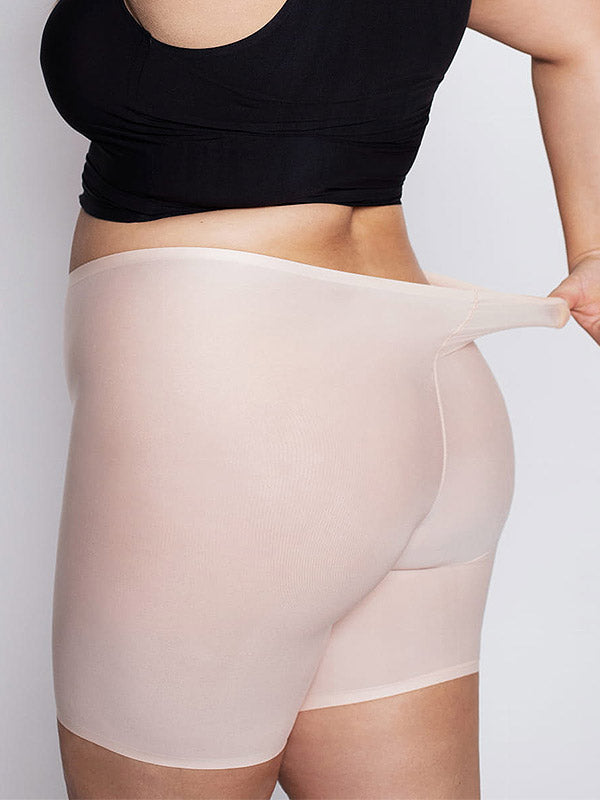 Julimex lazeriu kirpti labai tamprūs aukšto juosmens apatiniai šortukai "Flexi-One Nude"