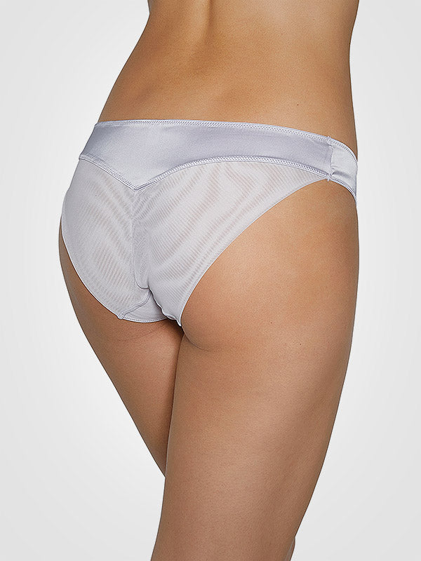 Ysabel Mora atlasinės kelnaitės su nėriniais "Adia Mini Light Grey"