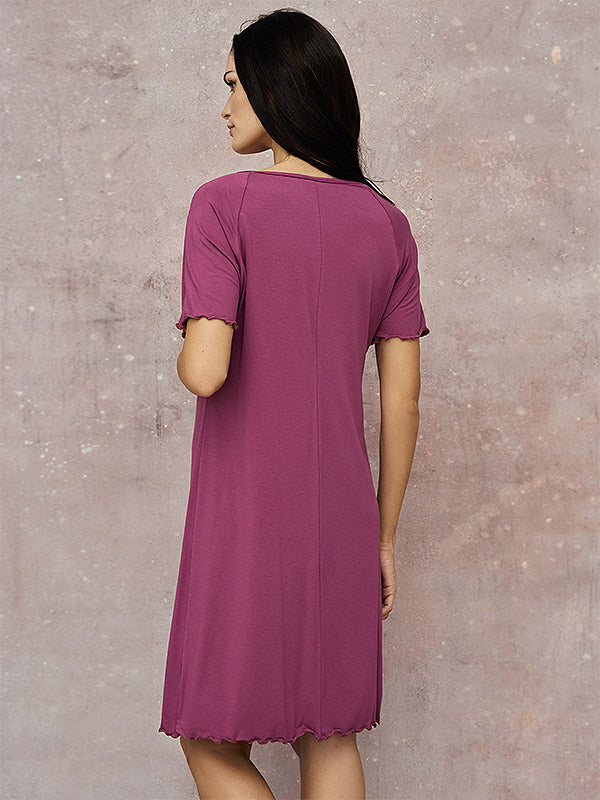 Lega viskoziniai naktiniai "Nicole Plum Red"