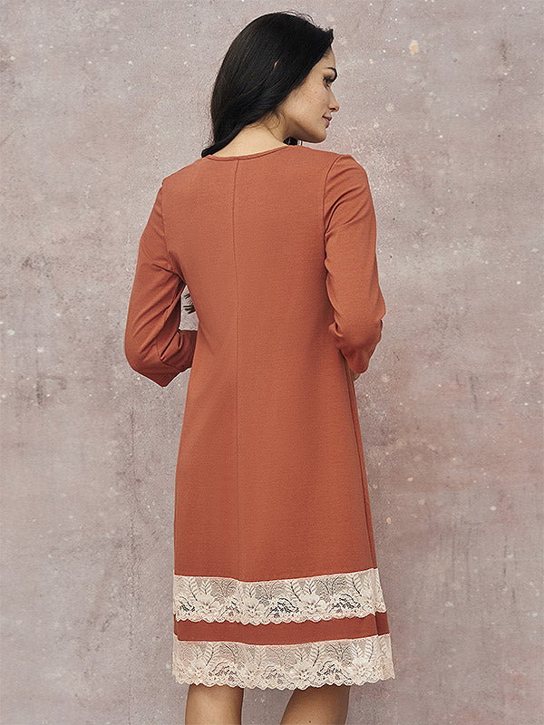 Lega medvilniniai naktiniai "Annie Cinnamon - Light Brown"
