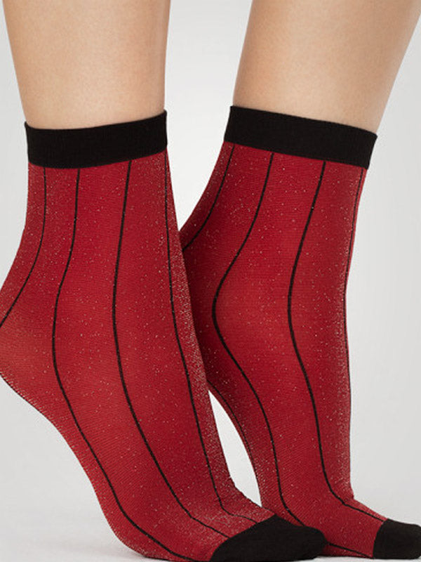Fiore kojinaitės su liureksu "Trinket 40 Den Red - Black"