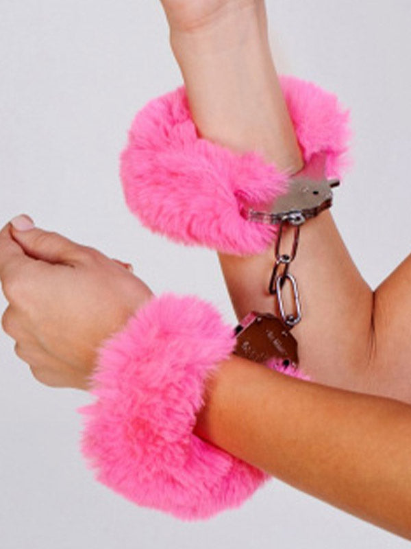 Le Frivole pūkuoti antrankiai "Be Mine Pink"
