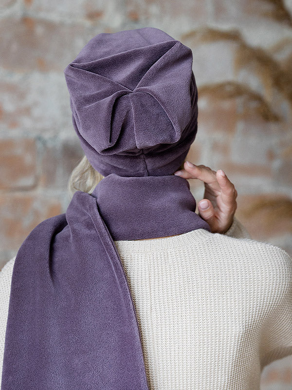 Lega Velour Beanie Lota Dusty Violet Velour