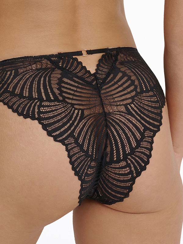 Esotiq nėriniuotos kelnaitės "Inspire Black - Nude"