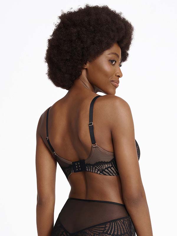 Esotiq nėriniuota minkšta liemenėlė su lankeliais "Inspire Black - Nude"