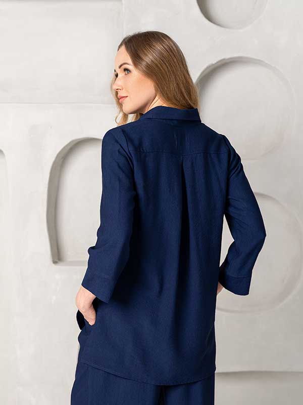 Lega viskoziniai marškiniai "Vestina Dark Blue"