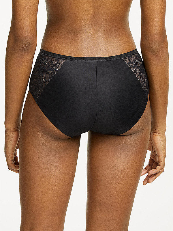 Triumph nėriniuotos aukšto juosmens kelnaitės "Amourette Charm Maxi Black - Nude"