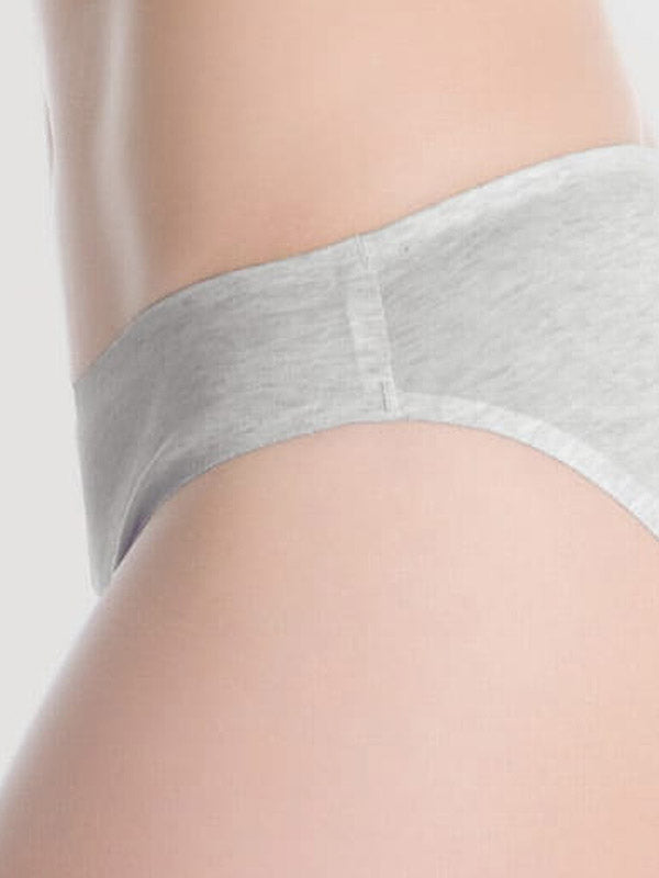 Julimex medvilninės kelnaitės nepastebimomis siūlėmis "Cotton Hi-Cut Melange"