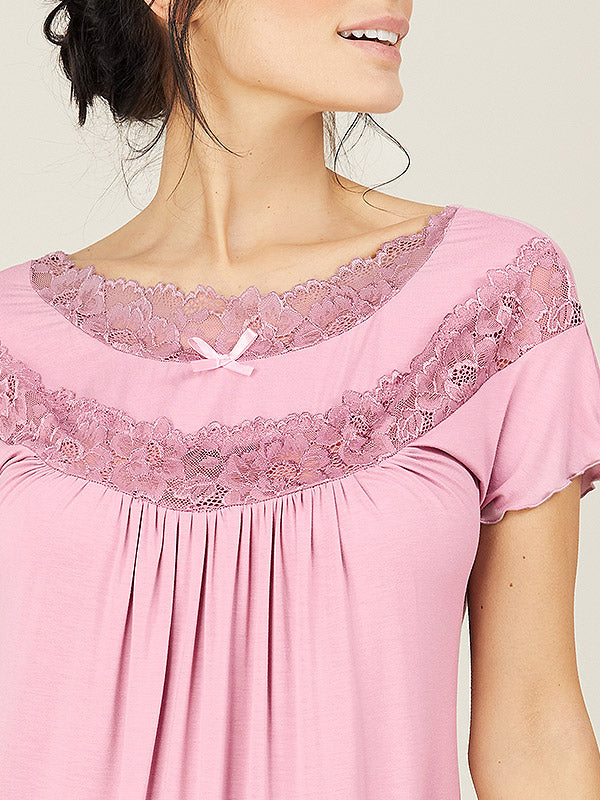 Lega viskoziniai naktiniai "Orinta Dusty Pink"