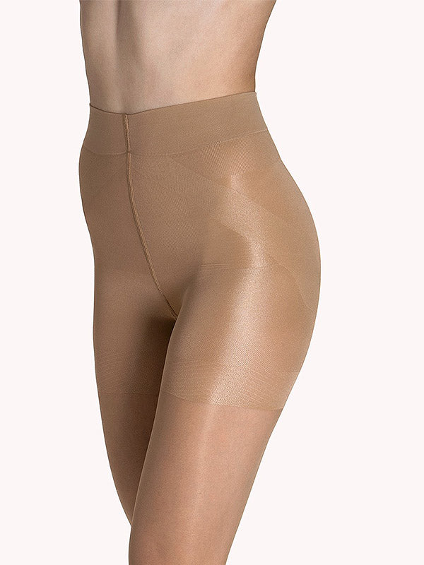 Lisca pusiau blizgios pėdkelnės su kompresiniais šortukais "Shaper Push 25 Den Light Nude"