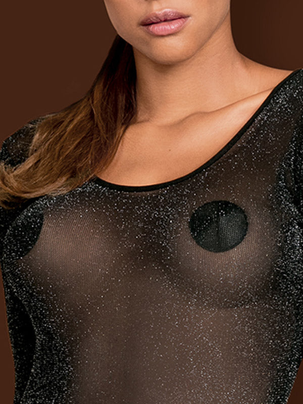 Obsessive perregimas blizgus triko "Inara Black"