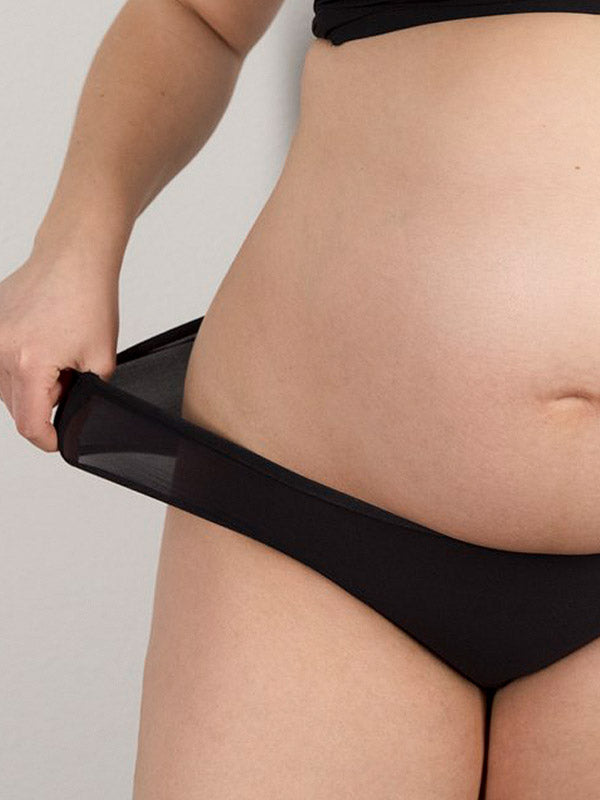 Julimex lazeriu kirptos labai tamprios kelnaitės nėščiosioms "Flexi-One Mama Black"