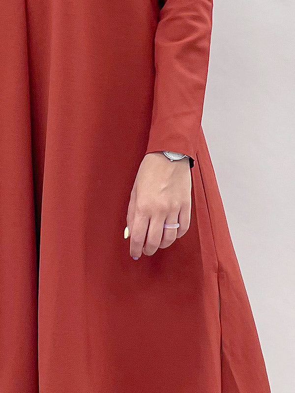 Il Vento E La Seta laisvo kirpimo asimetrinė suknelė "Caroline Dark Orange"