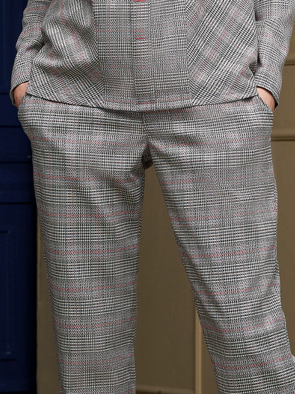 Lega tiesaus kirpimo kelnės "Lina Multicolor Tweed"