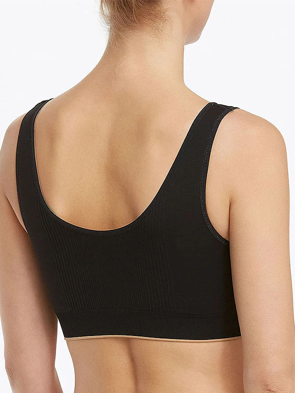 Spanx dvipusė braletė be lankelių "Reversible Comfort Skin - Black"