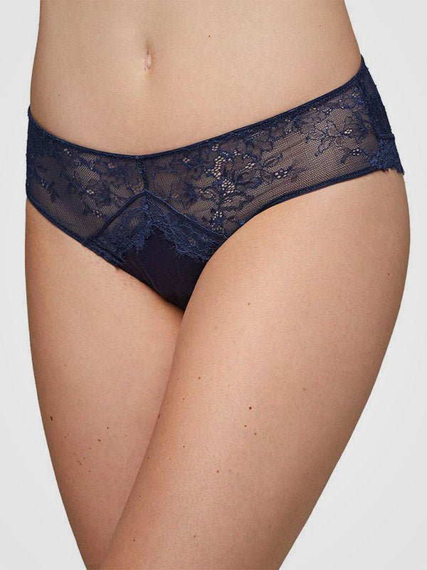 Ysabel Mora kelnaitės su nėriniais "Cornelia Midi Dark Blue"