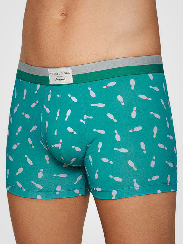 Ysabel Mora 2 vyriškų apatinių šortukų komplektas "Bowling Green - Grey - Multicolor"
