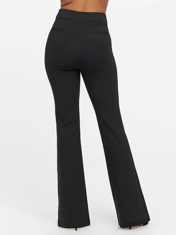 Spanx koreguojančios aukštinto juosmens kelnės "Perfect Pant Hi Rise Flare Black"