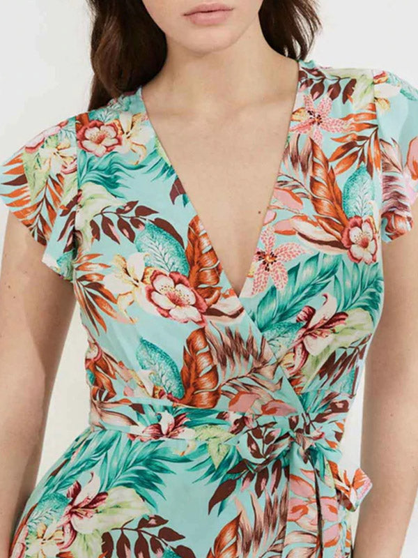 Ysabel Mora vasarinė suknelė "Amber Light Blue - Multicolor Flower Print"
