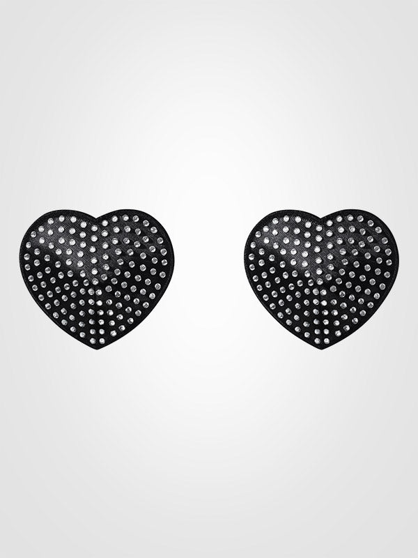 Obsessive spenelių lipdukai "Sparkling Hearts Black"