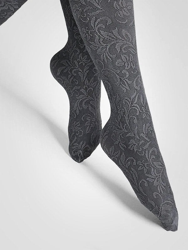 Marilyn 3D mikrofibros raštuotos pėdkelnės "Intense X13 60 Den Black - Grey"