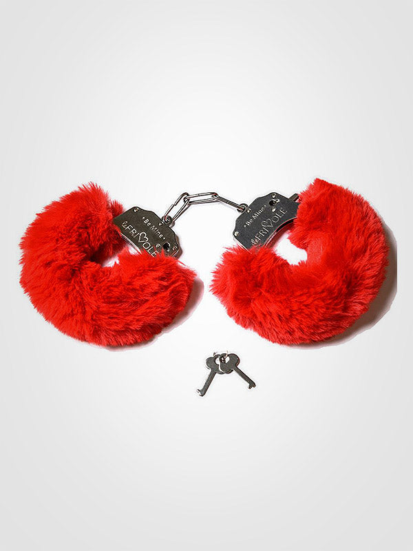 Le Frivole pūkuoti antrankiai "Be Mine Red"