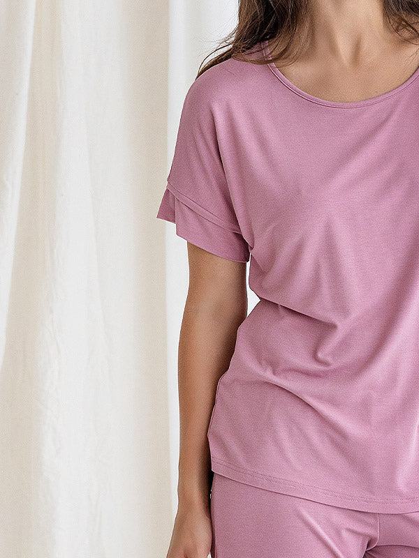 Lega trumpa viskozinė pižama "Radmila Dusty Pink"