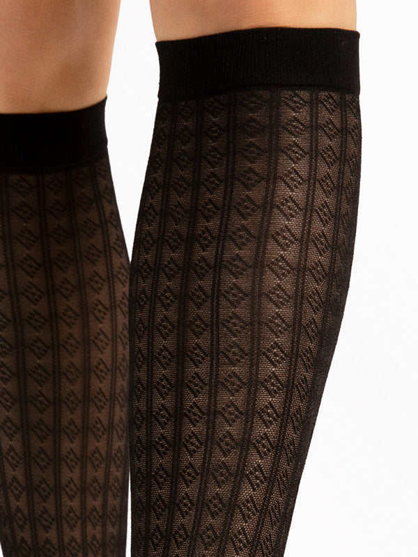 Fiore raštuotos puskojinės "Diamond Rush 30 Den Black"