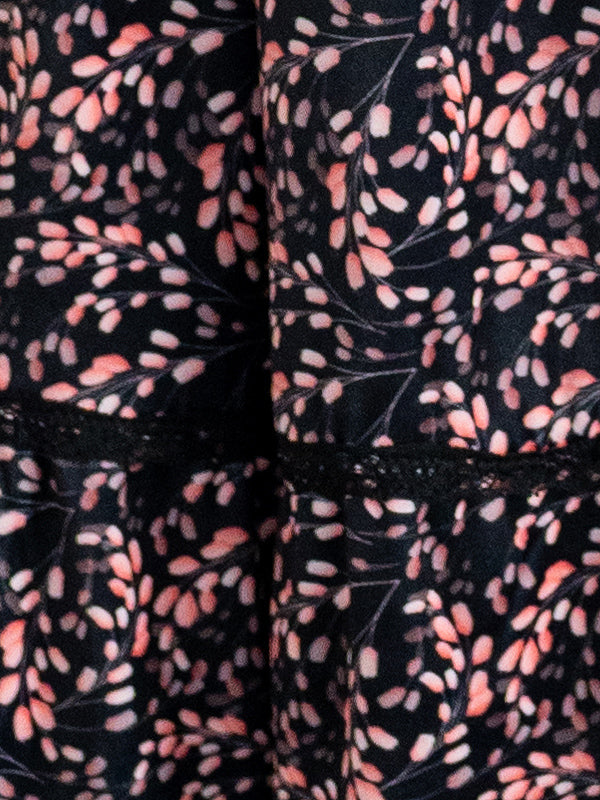 Lega veliūrinė midi suknelė "Kayla Black - Rose Flower Print Velour"