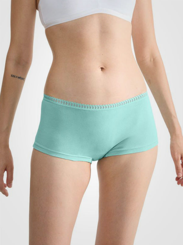 Sloggi 3 medvilninių kelnaičių šortukų komplektas "Go Crush Mint - Turquoise - White"