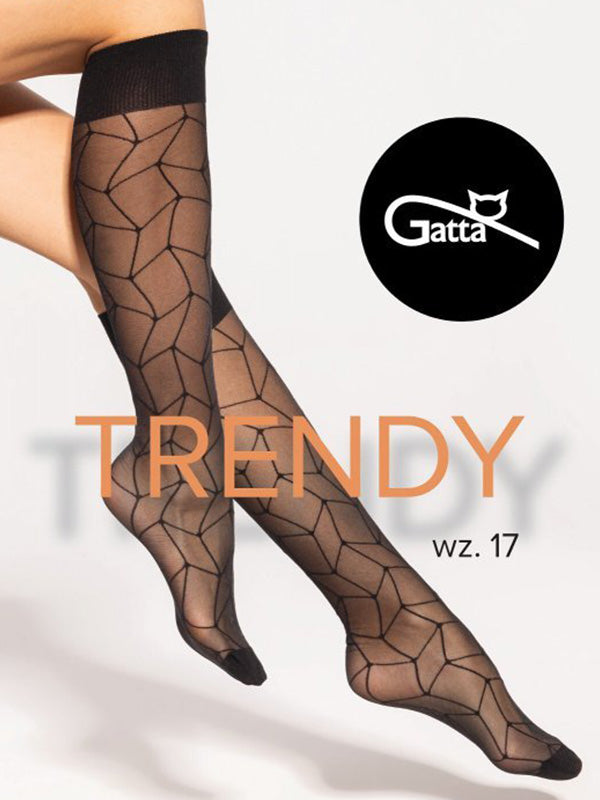 Gatta raštuotos puskojinės "Trendy 17 20 Den Black"