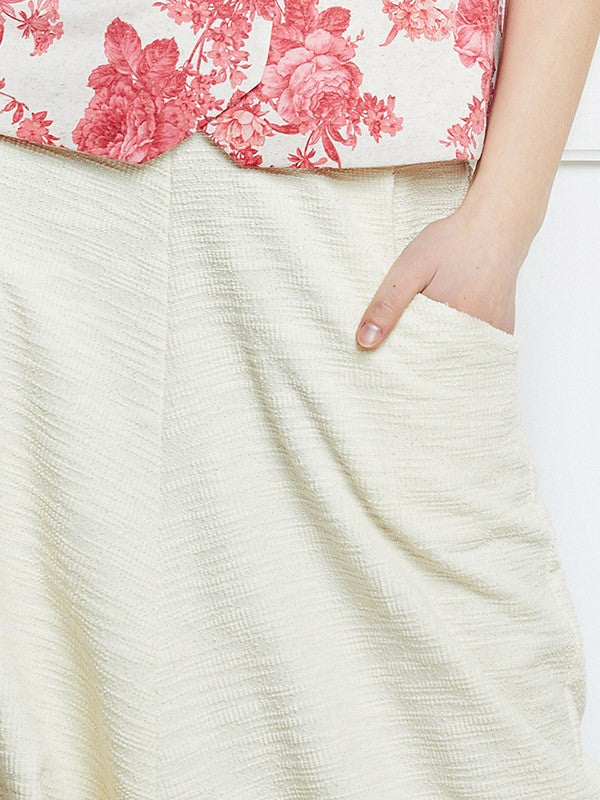 Lega medvilninės kelnės "Karena Creamy White"