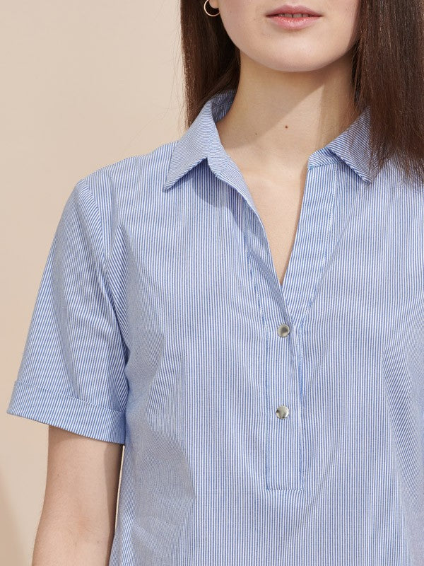 Atella viskozinė suknelė "Harper Light Blue Stripes"
