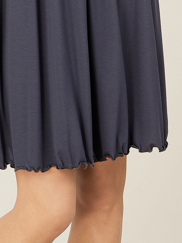 Lega viskoziniai naktiniai su nėriniais "Signe Blueish Grey"