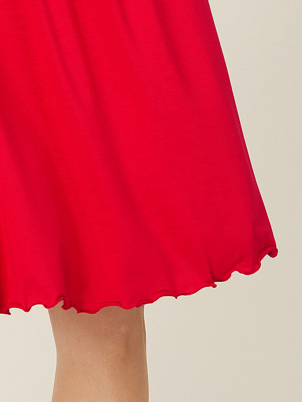 Lega viskoziniai naktiniai su nėriniais "Helena Red"