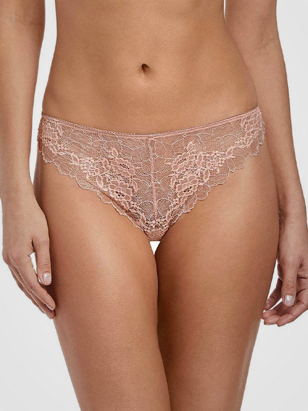 Wacoal nėriniuotos kelnaitės stringai "Lace Perfection Rose Mist"