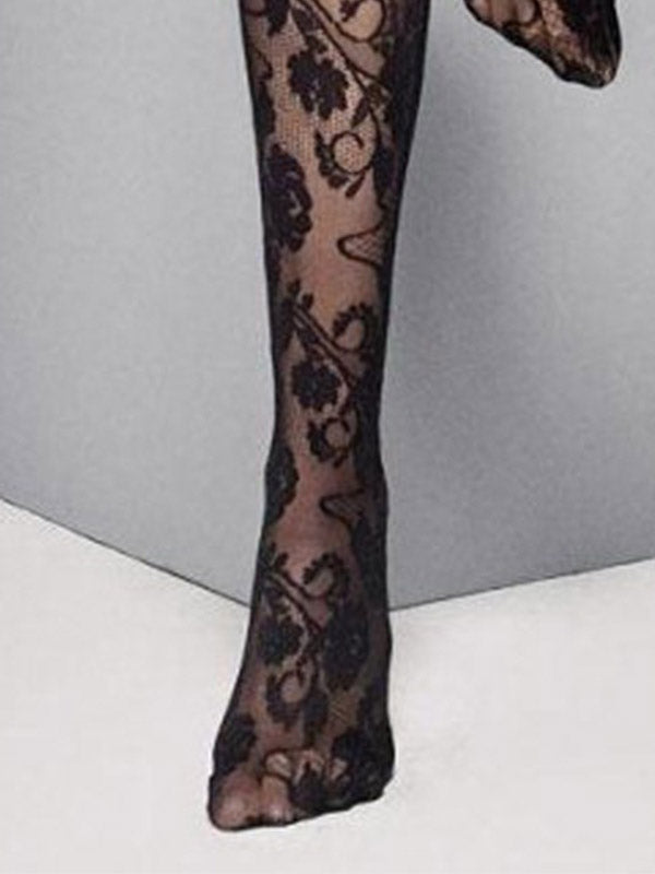 Veneziana raštuotos pėdkelnės "Fiori 20 Den Black"