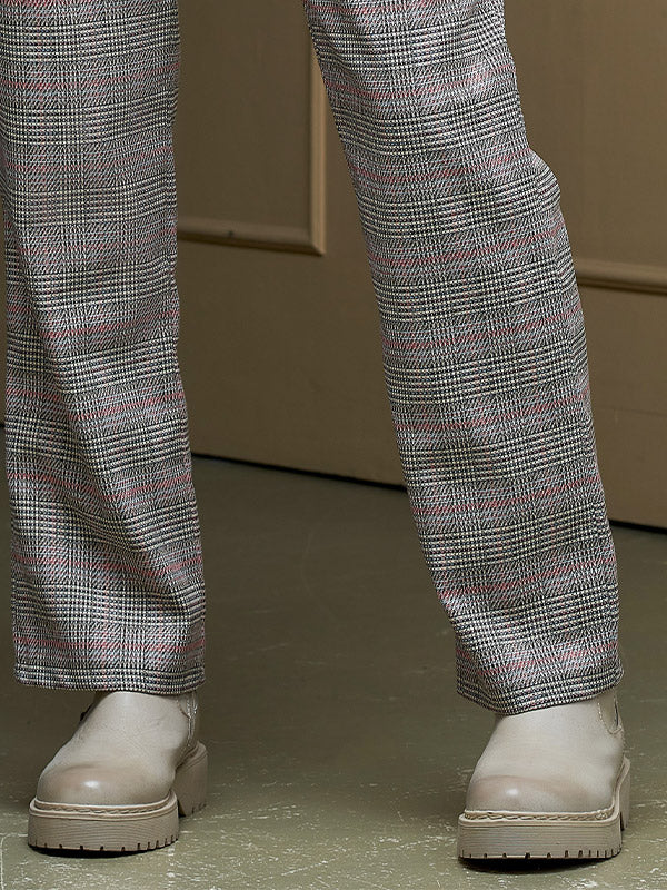 Lega tiesaus kirpimo kelnės "Lina Multicolor Tweed"