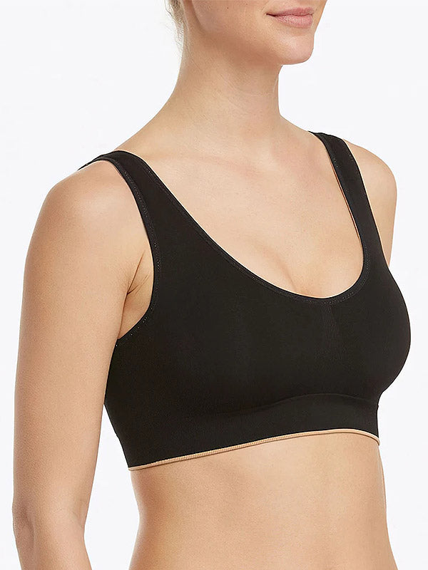 Spanx dvipusė braletė be lankelių "Reversible Comfort Skin - Black"