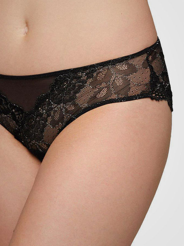 Ysabel Mora nėriniuotos kelnaitės "Cecilia Midi Black"