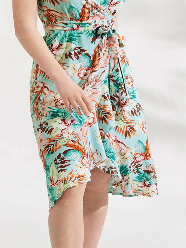Ysabel Mora vasarinė suknelė "Amber Light Blue - Multicolor Flower Print"
