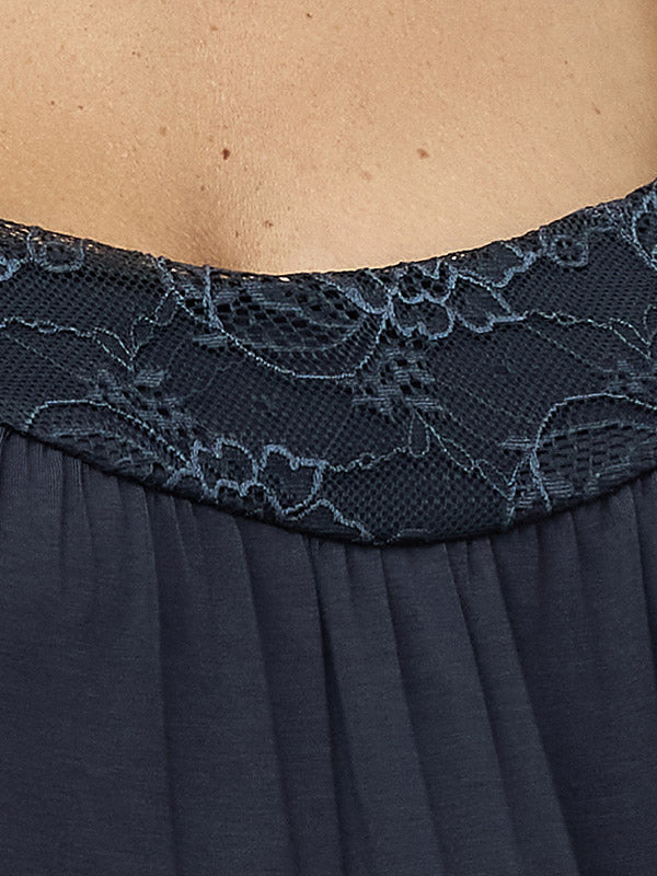 Lega viskoziniai naktiniai su nėriniais "Dalima Blueish Grey"