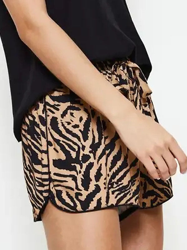 Aruelle trumpa viskozinė pižama "Sasha Short Black - Brown"