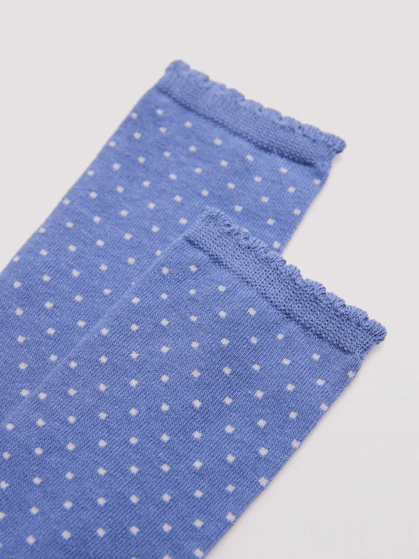 Ysabel Mora 2 medvilninių kojinių komplektas "Nora Blue - Grey Melange"