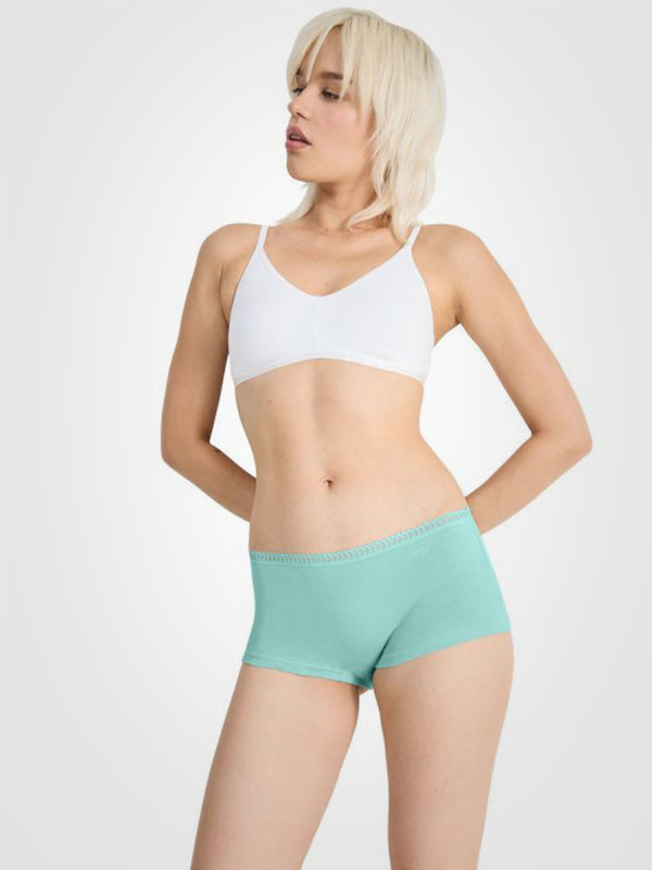 Sloggi 3 medvilninių kelnaičių šortukų komplektas "Go Crush Mint - Turquoise - White"