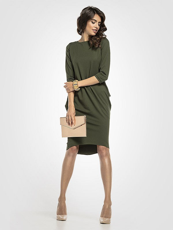 Tessita medvilninė suknelė "Helmi Forest Green"