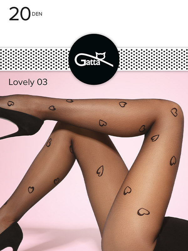 Gatta raštuotos pėdkelnės "Lovely 03 20 Den Black"