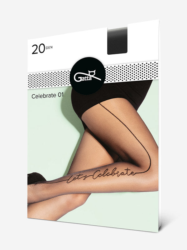 Gatta raštuotos pėdkelnės "Celebrate 01 20 Den Black"