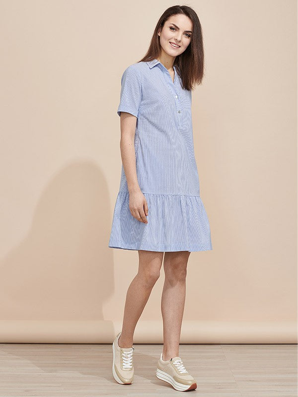 Atella viskozinė suknelė "Harper Light Blue Stripes"