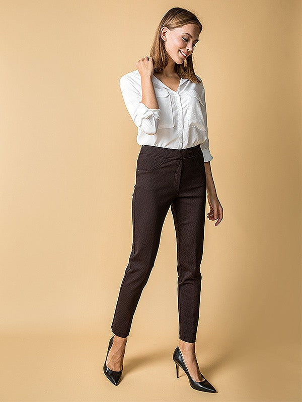 Immagine kelnės "River Black - Bordeaux Tweed"